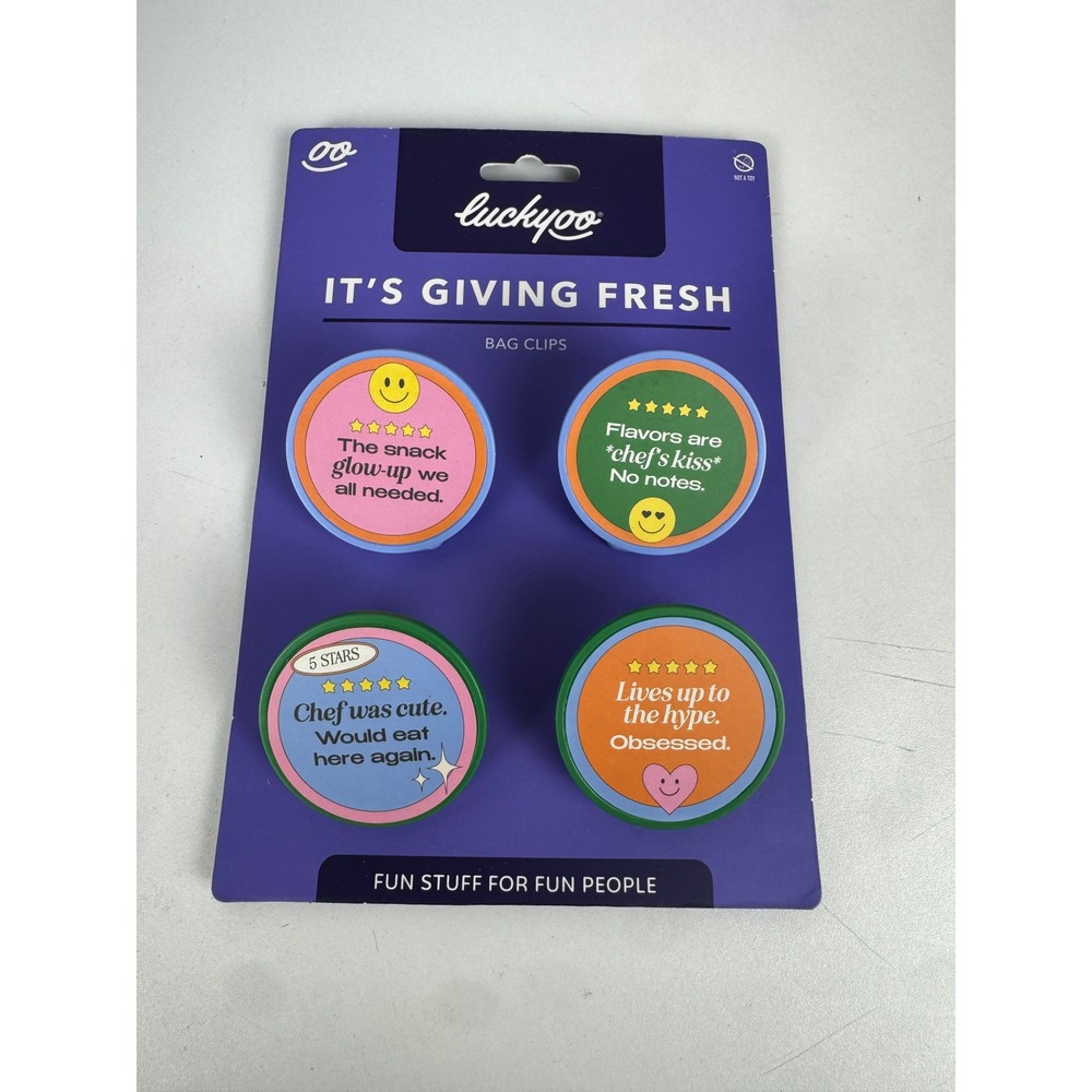 Luckyoo Its Giving Fresh Bag Clips Set 4pc Multicolor Review Graphic 5331180‎